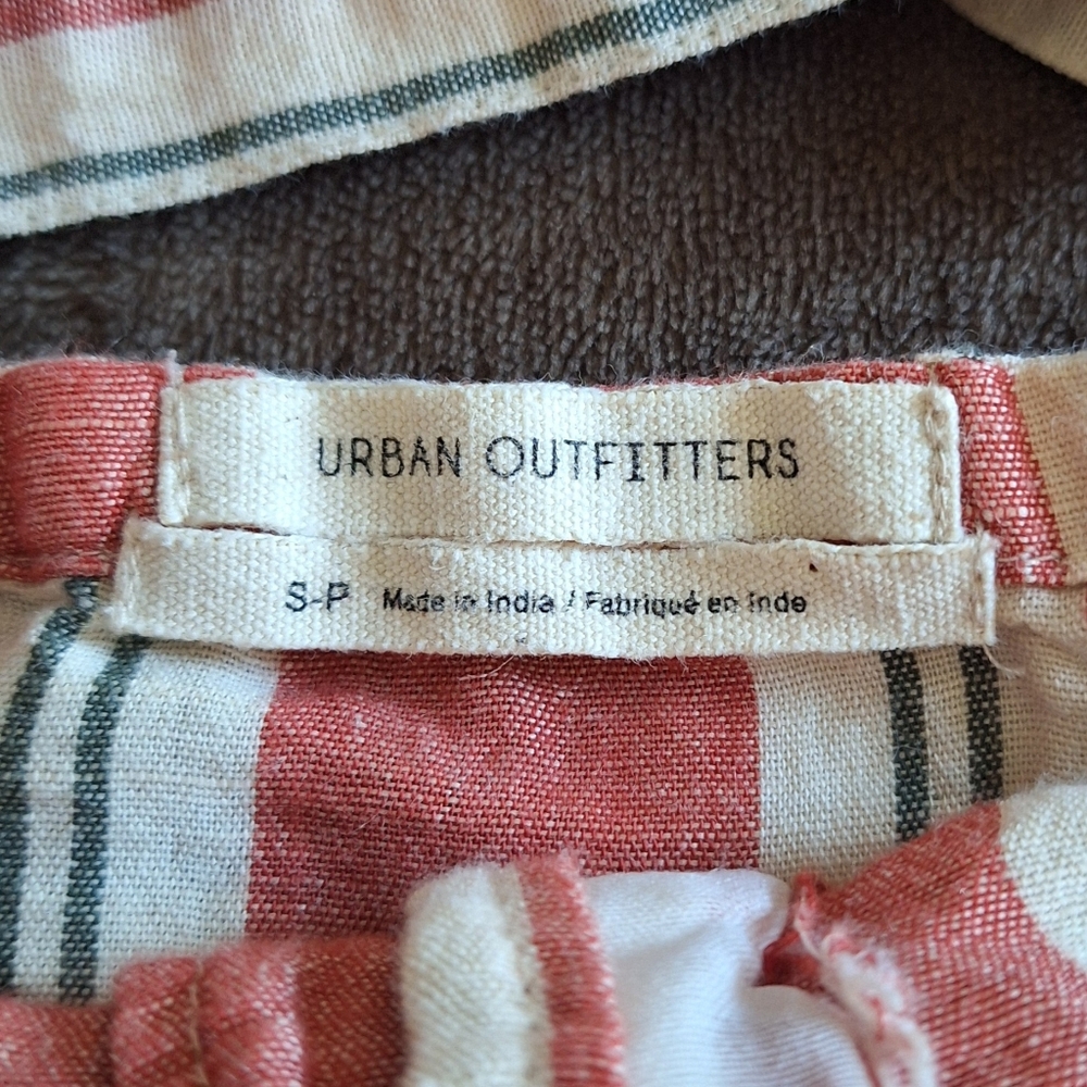 Urban Outfitters Striped Ladder Back Linen Mini Dress Size Small - Chic Summer - Picture 3 of 9